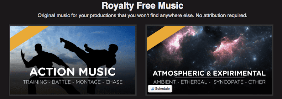 Soundcrate screenshot - free music you can use in your video