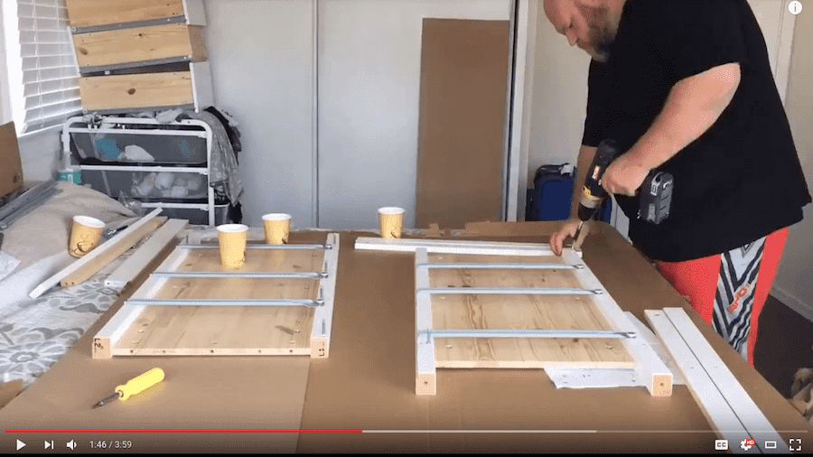 Example of YouTube video showing how to assemble furniture