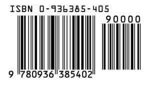 Example of ISBN barcode for Amazon