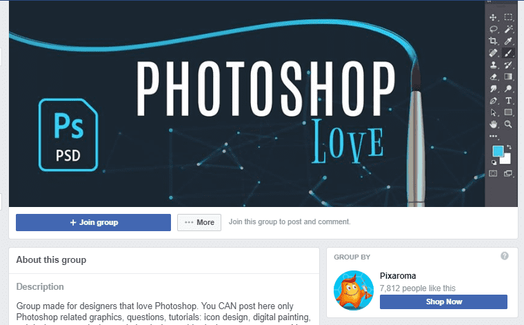 photoshop love - facebook groups for graphic design