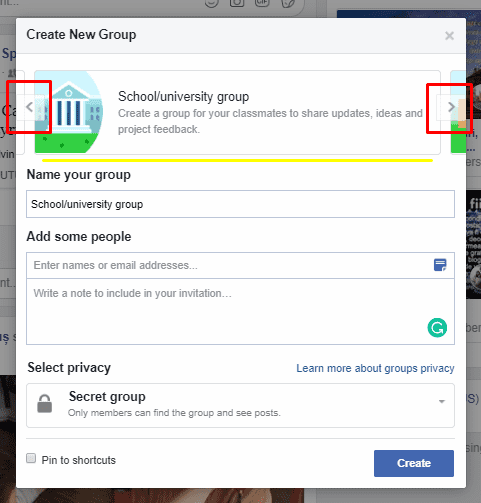 predefined groups - Facebook Groups