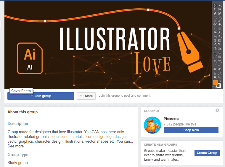 illustrator love - facebook groups for graphic design