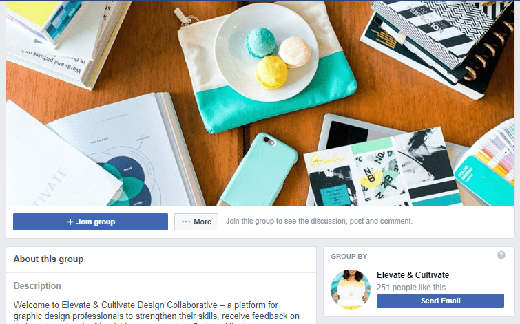 elevate and cultivate design collaborative - facebook groups for graphic design