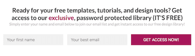 Simplifydesign newsletter signup screenshot
