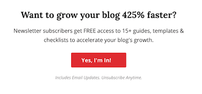 Blogging Wizard Newsletter Signup Form screenshot