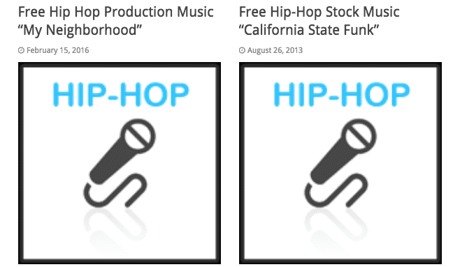 Freestockmusic screenshot - copyright free music online