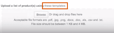 GTIN Exemption Request: finding the templates