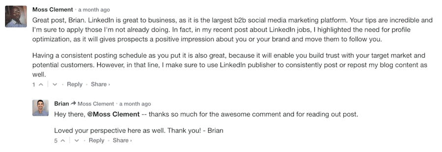 Blog comment screenshot - Leave valuable blog comments to drive more attention to your blog